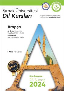 Üniversitemizde Arapça Kursu Başvuruları Başladı